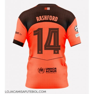 Camisa de Futebol Barcelona Marcus Rashford #14 Equipamento Alternativo 2025-26 Manga Curta Camisa de Futebol Barcelona Marcus Rashford #14 Equipamento Alternativo 2025-26 Manga Curta